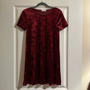Red velvet dress